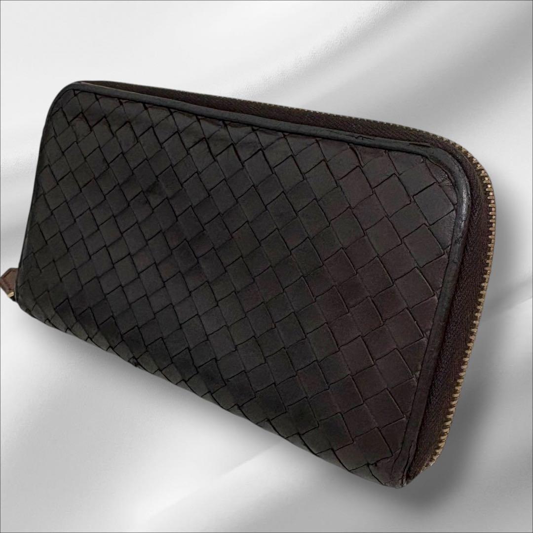 極美品✨ ボッテガヴェネタ イントレチャート 長財布 ラウンド