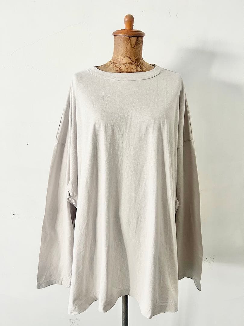 美品】45R 度詰天竺の908オーシャンTシャツ アイスグレー