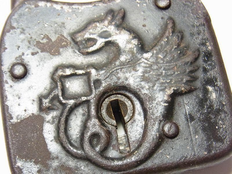 《p703》龍・ドラゴン アメリカ アンティーク南京錠《１９００年代初頭》USA