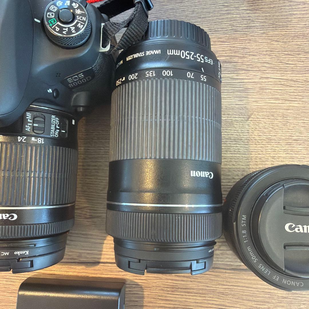 ココ様専用【お値下げ】Canon EOS 8000D 本体レンズ3本セット - メルカリ