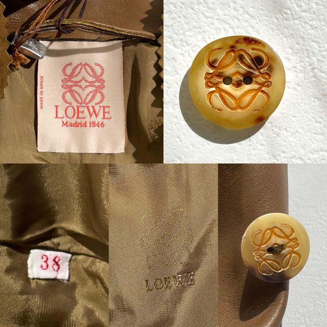 タグ付き極美品！ LOEWE ロエベ 極上ラムレザー ロングコート 38 L