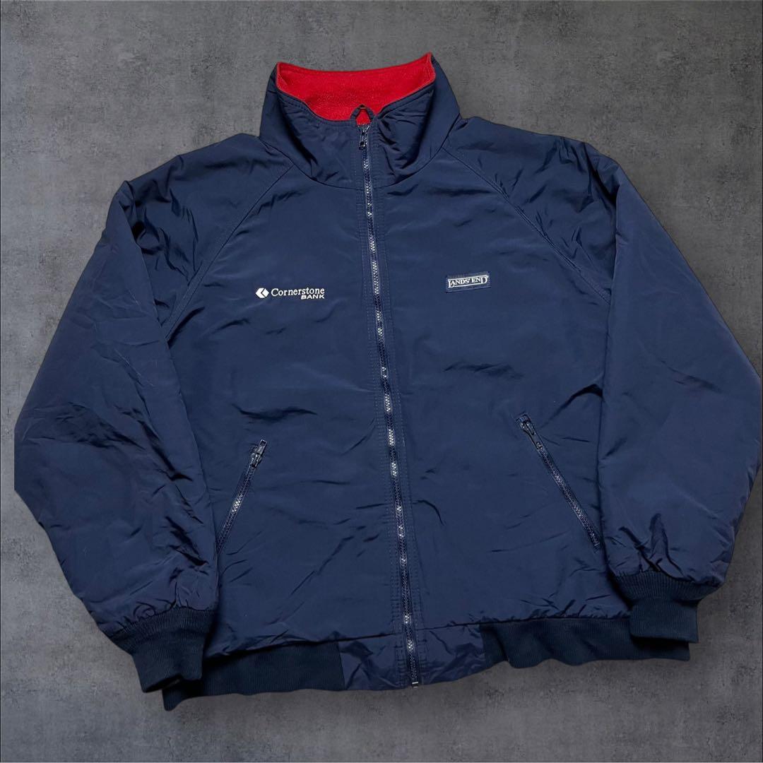 90s LANDS'END シェルドシンチラ ジャケット 企業ロゴ USA製
