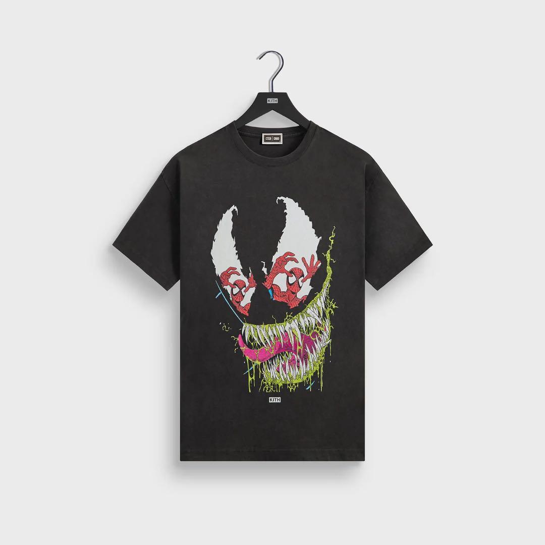 kith × Marvel ヴェノムTシャツ X 黒 新品未使用 Marvel x Kith Camiseta Venom Vintage Black - Droper