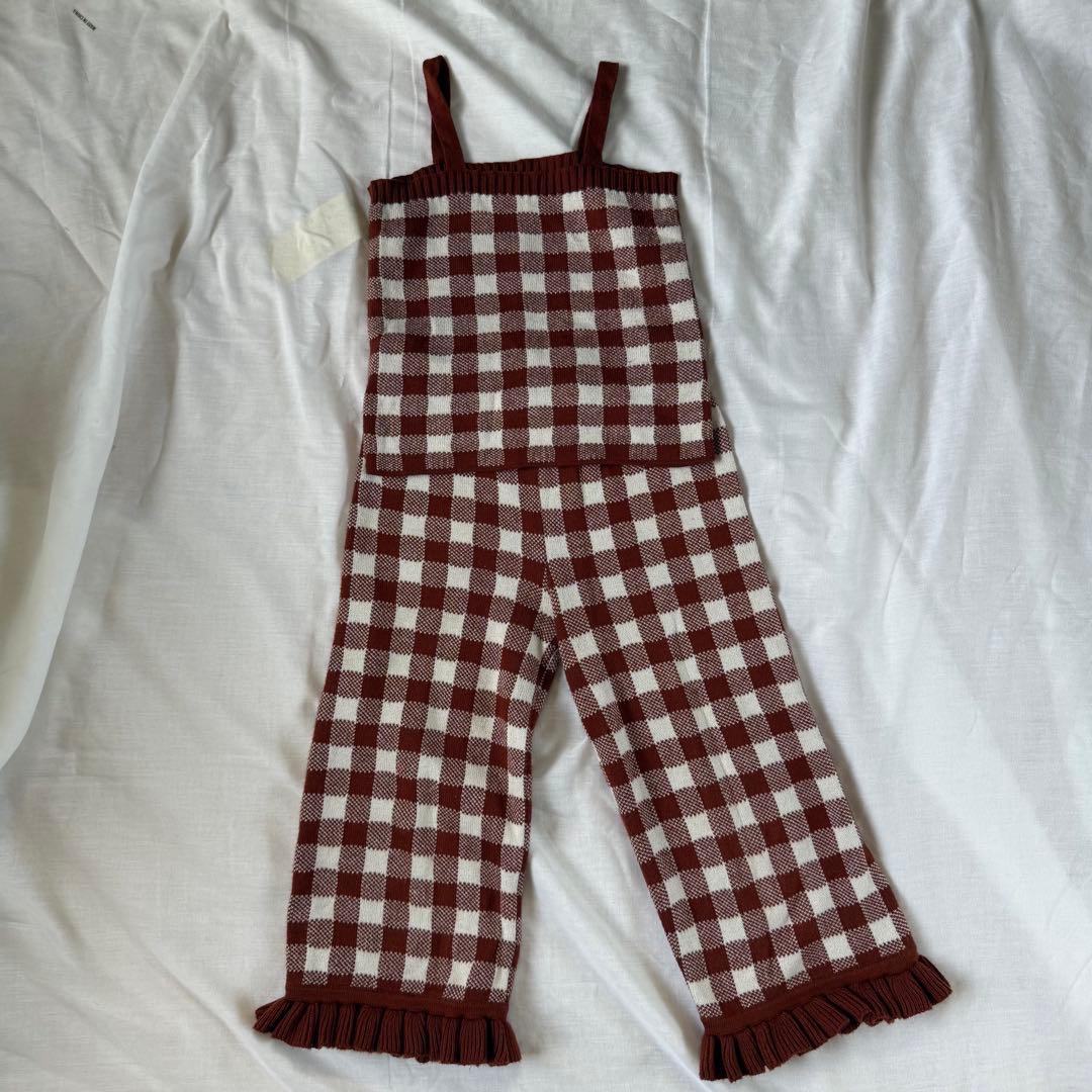 misha&puff ギンガム　セットアップ 5y Misha & Puff Summer 2024 – Junior Edition