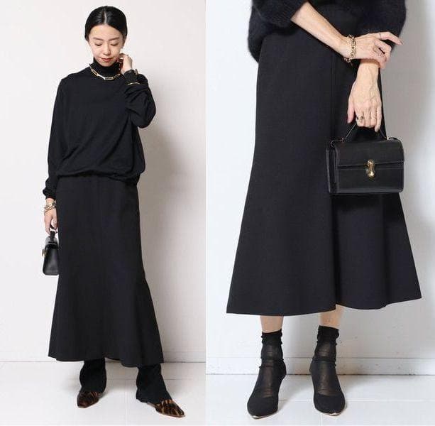 ドゥーズィエムクラス Col Pierrot ヒラニジュウオリ フレアスカート