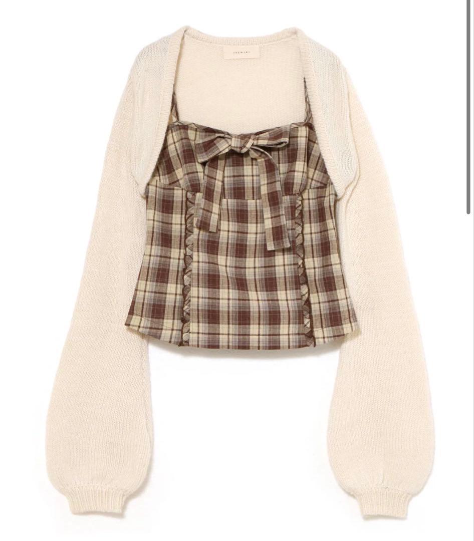 トップス andmary Tyla ribbon set tops ANDMARY】Tyla ribbon set tops