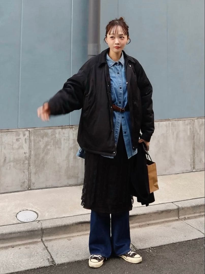 lapeaudegem zip puff blouson