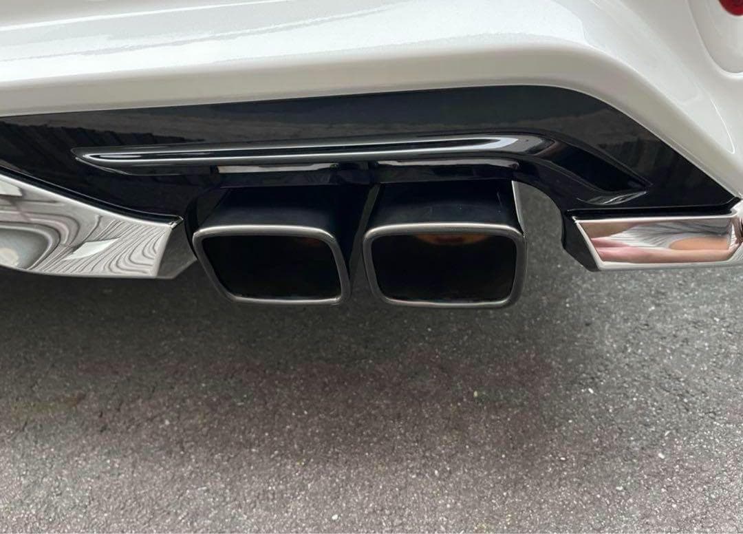 アルファード40に合う マフラーカッター ダブルスクエア ブラック