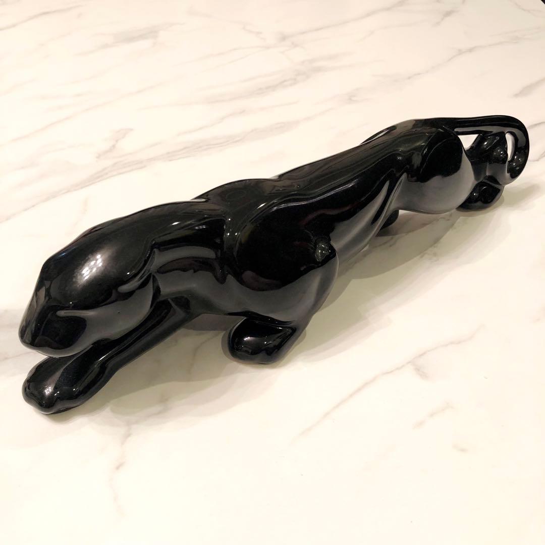 ブラックパンサー 陶器　置物　ミッドセンチュリー　ヴィンテージ 1950's ブラックパンサー プランターオブジェ – SK OLDIES