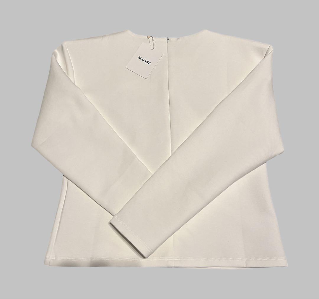 新品SLONE boutique310 肩で魅せるニット 佐藤佳菜子白 ホワイト