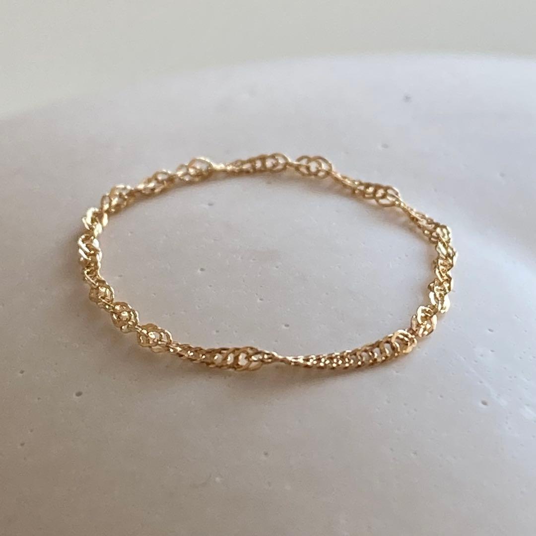 新品 日本製 18金 k18 チェーンリング 11号 つけっぱなし - メルカリ