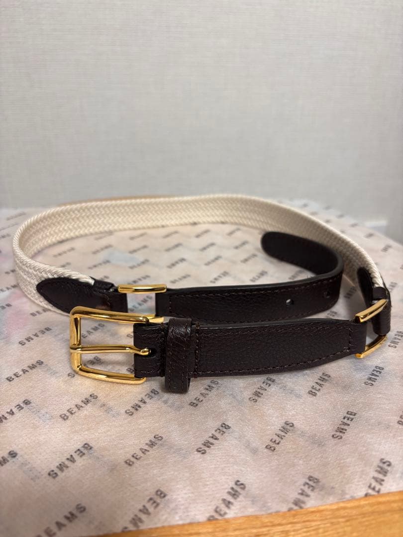 Anderson's × BEAMS F 別注 エラスティック×レザーベルト - メルカリ