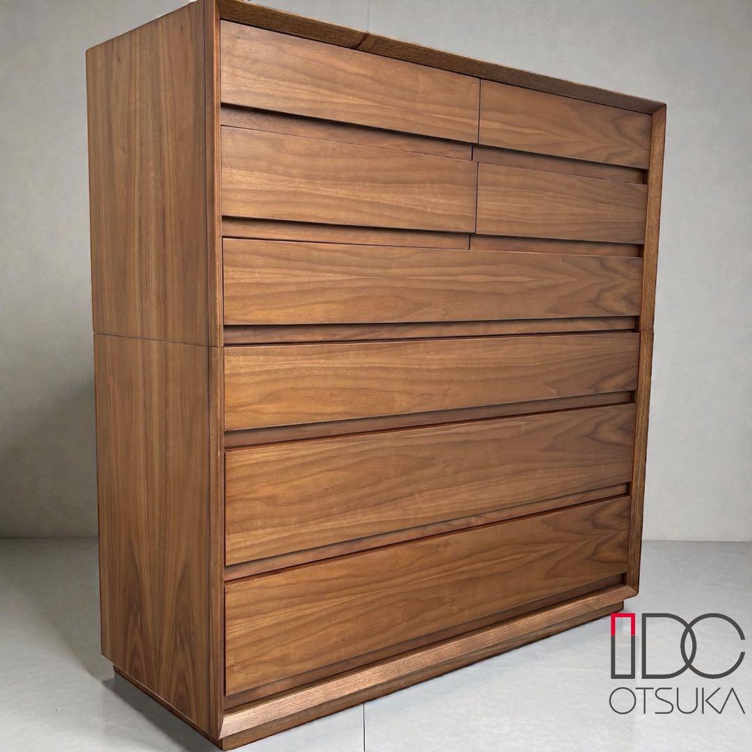 美品 IDC 大塚家具 ウォールナット 6段 チェスト 北欧 タンス - メルカリ
