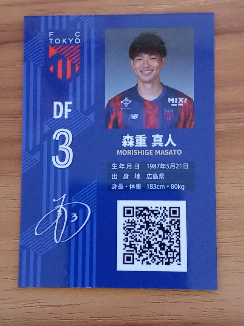 FC東京 選手カード 森重真人 2024年 - メルカリ
