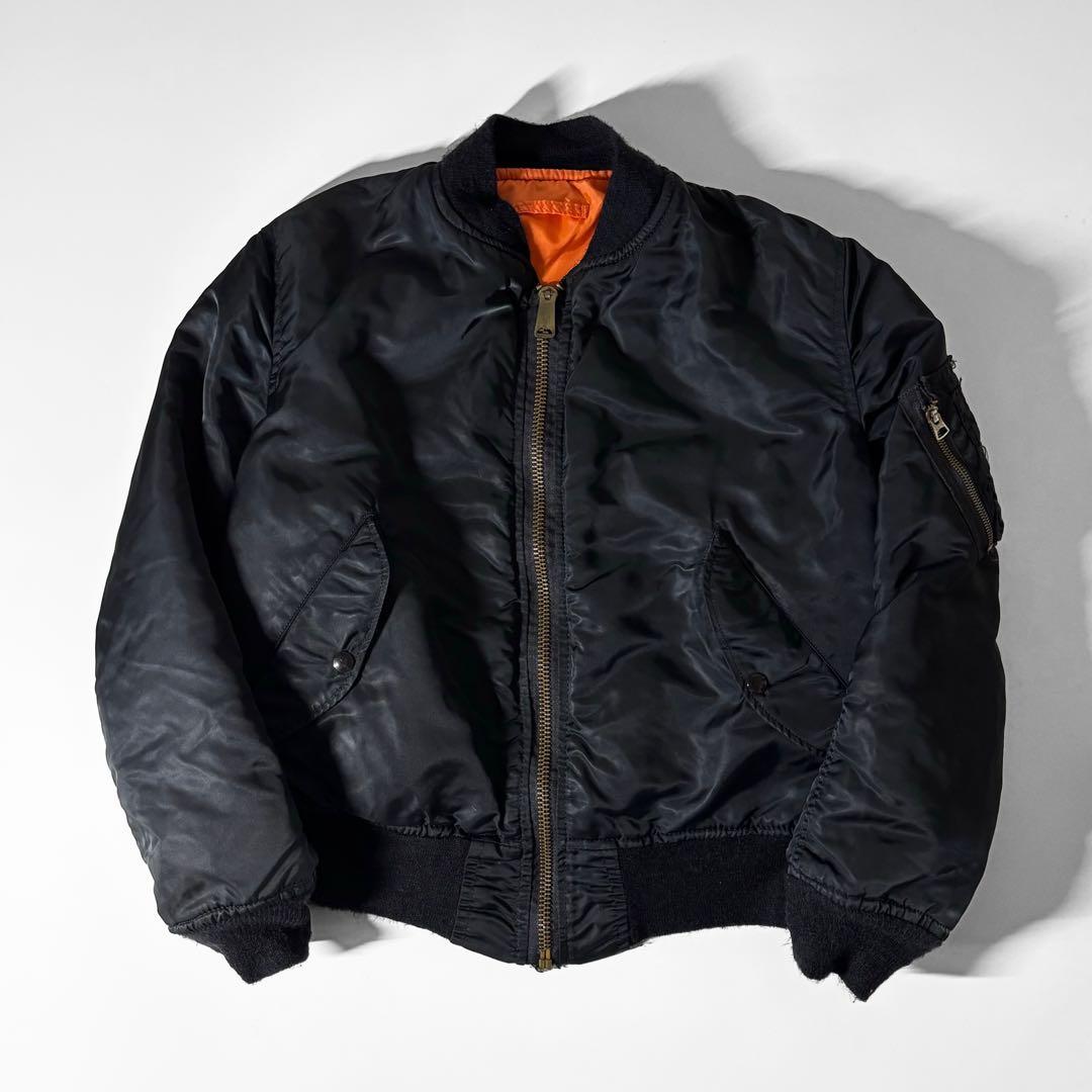 80s 初期モデル USA製 ALPHA MA-1 ジャケット ブラック S - メルカリ