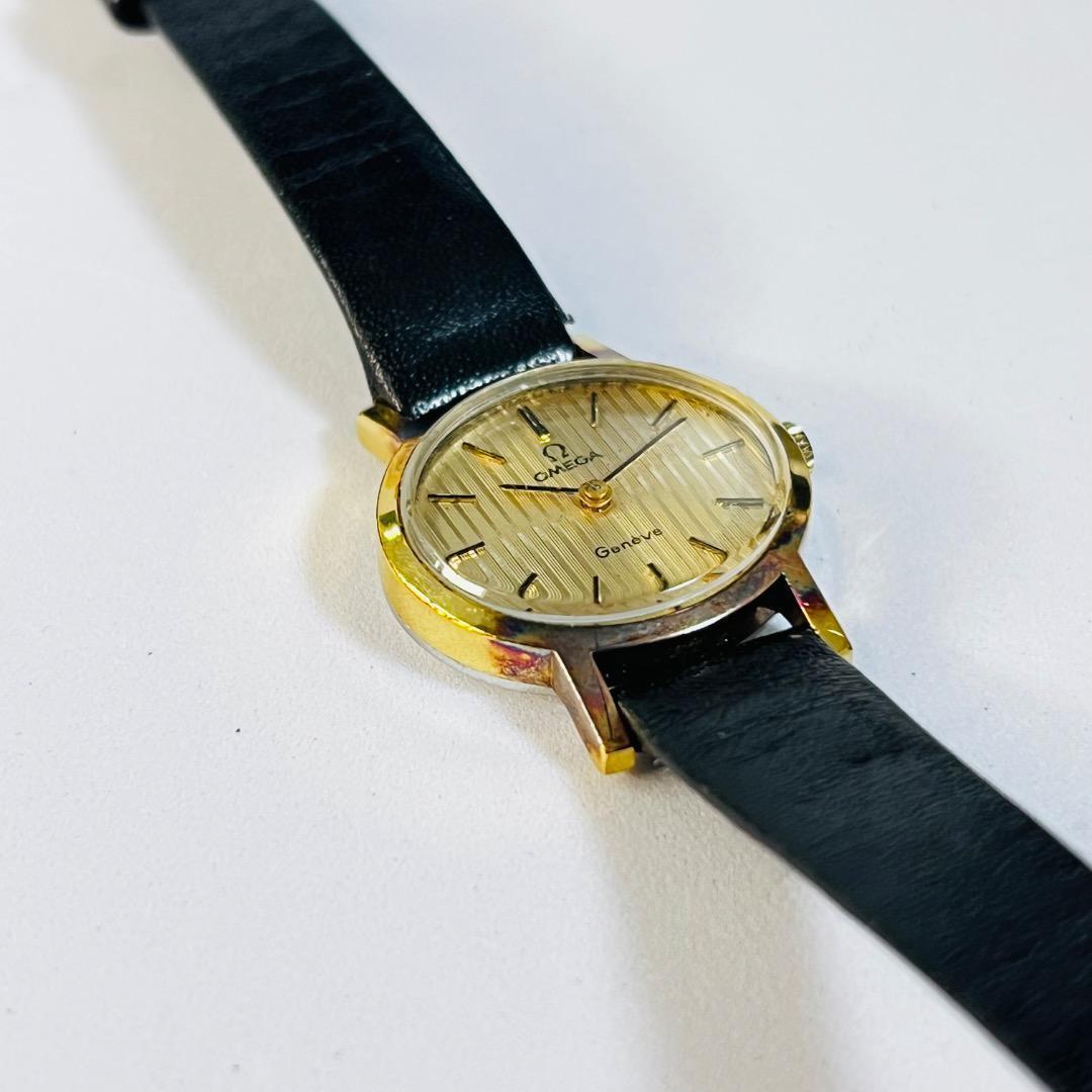 稼働 オメガ OMEGA 手巻き 機械式 オーバル 稼働 レア レディース