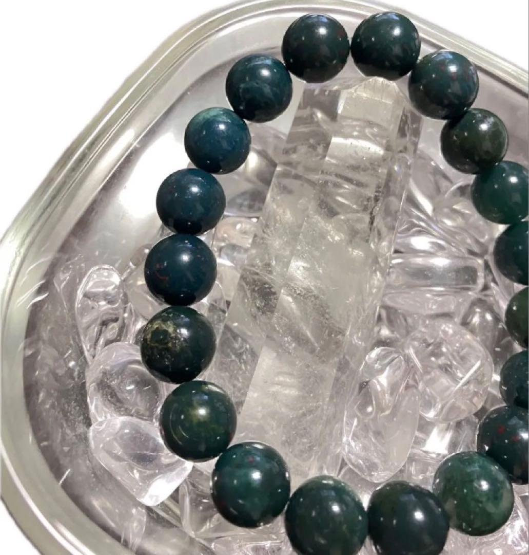 鑑別済】天然石 出雲石 碧玉 パワーストーン ジャスパー ギャランティ付