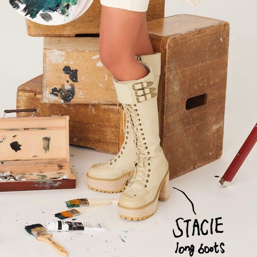 新品未使用⭐︎YELLO STACIE LONG BOOTS - メルカリ