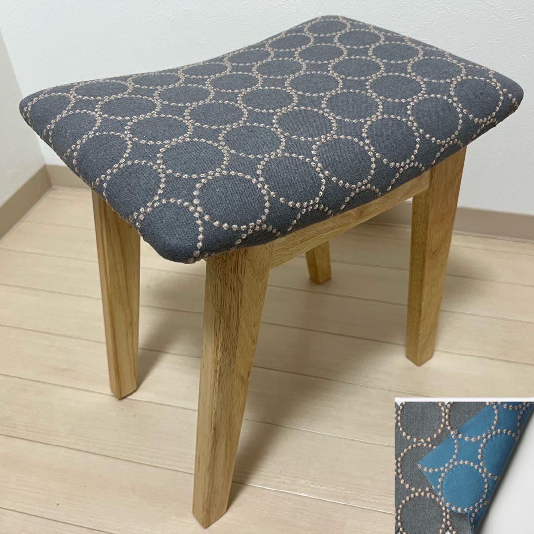 ミナペルホネン スツール タンバリン 太脚 【グレー/ブルー】 椅子