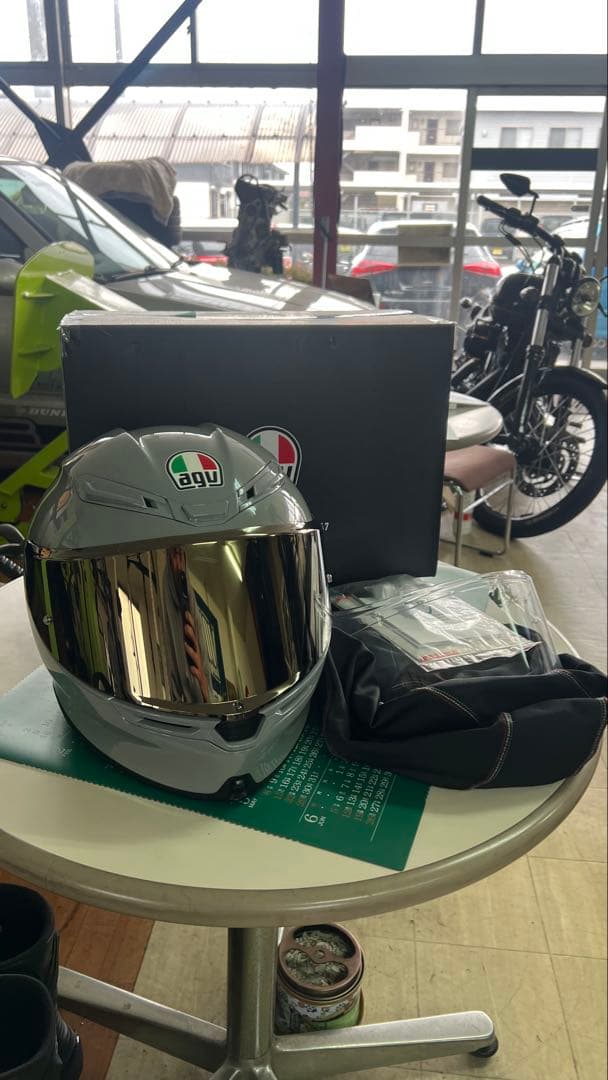 AGV K6 ナルドグレー　アジアンフィットMサイズ　純正ミラーシールド AGV AGV K6 S NARDO GREY ナルドグレー フルフェイス ヘルメット