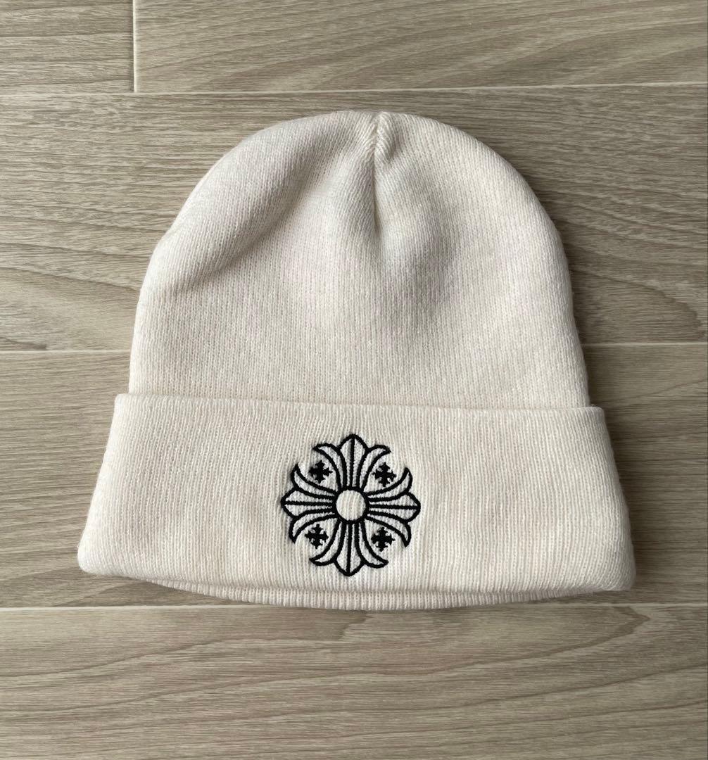 美品】CHROME HEARTS クロムハーツ ニット帽 白 ホワイト - メルカリ