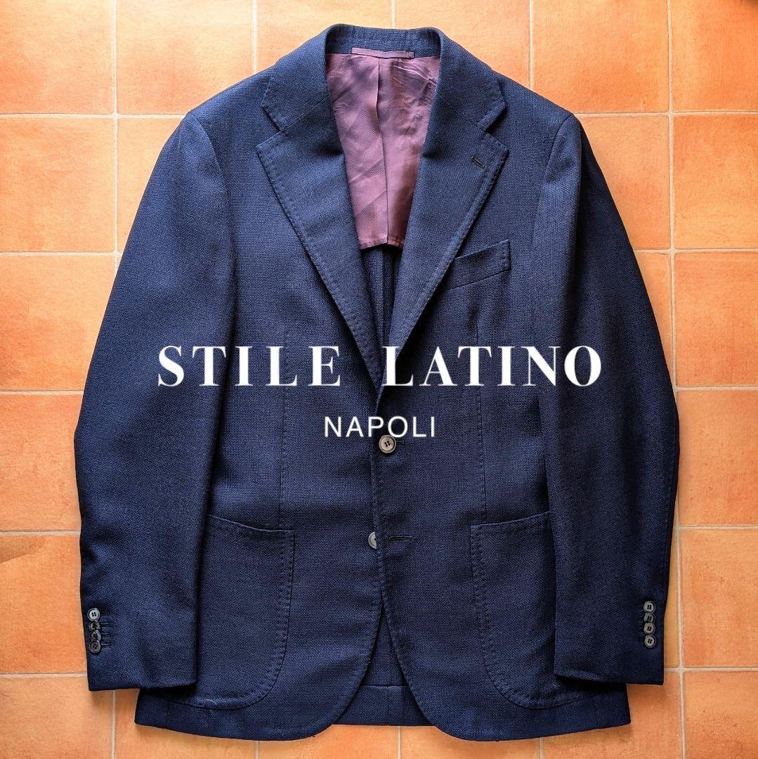 【近年モデル】STILE LATINO ネイビージャケット ホップサック 46 近年モデル】STILE LATINO ネイビージャケット ホップサック 46 - メルカリ
