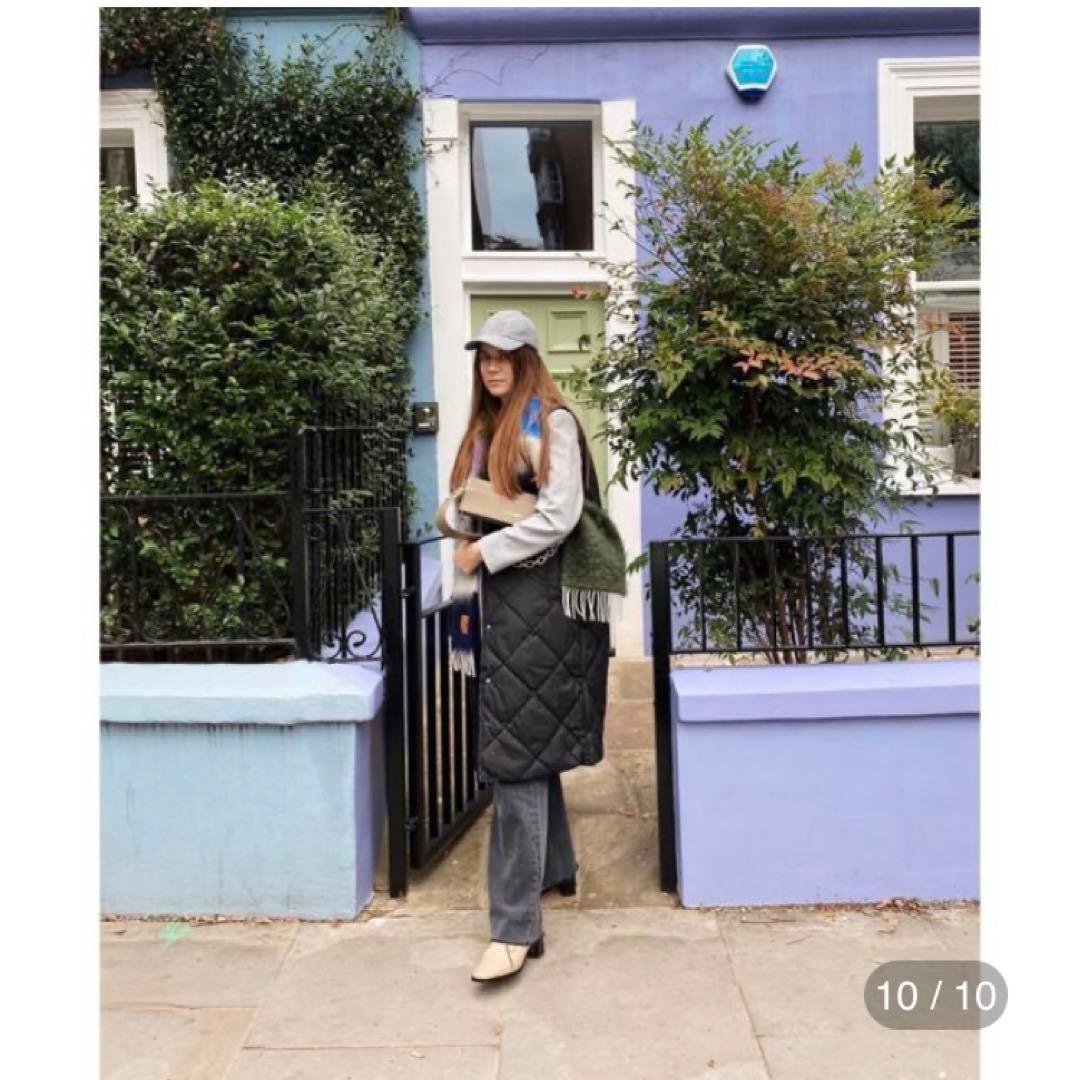 H&M キルティングベスト ロングベスト ダウン - メルカリ