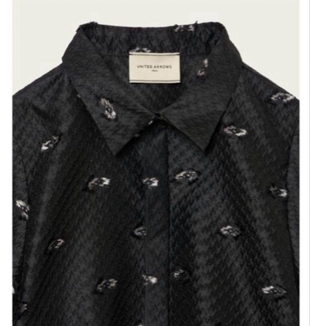 ユナイテッドアローズ カットジャカードバルーンスリーブブラウス