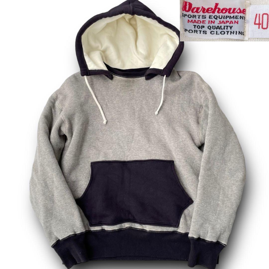 ウエアハウス ダブルフェイス 肉厚 後付け パーカー size 40 - メルカリ