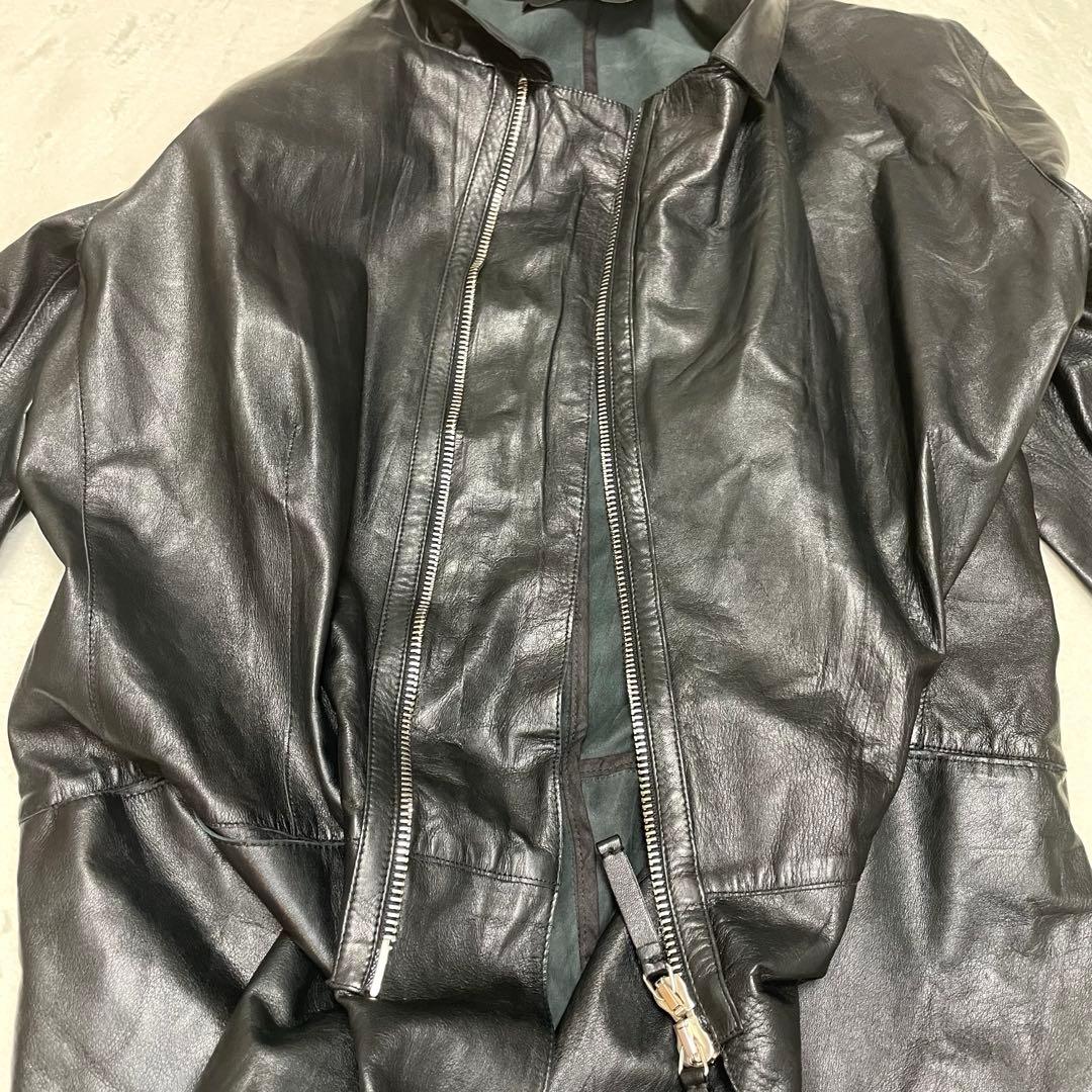 ERMANNO SCERVINO レザージャケット 50 L 黒 本革 - メルカリ