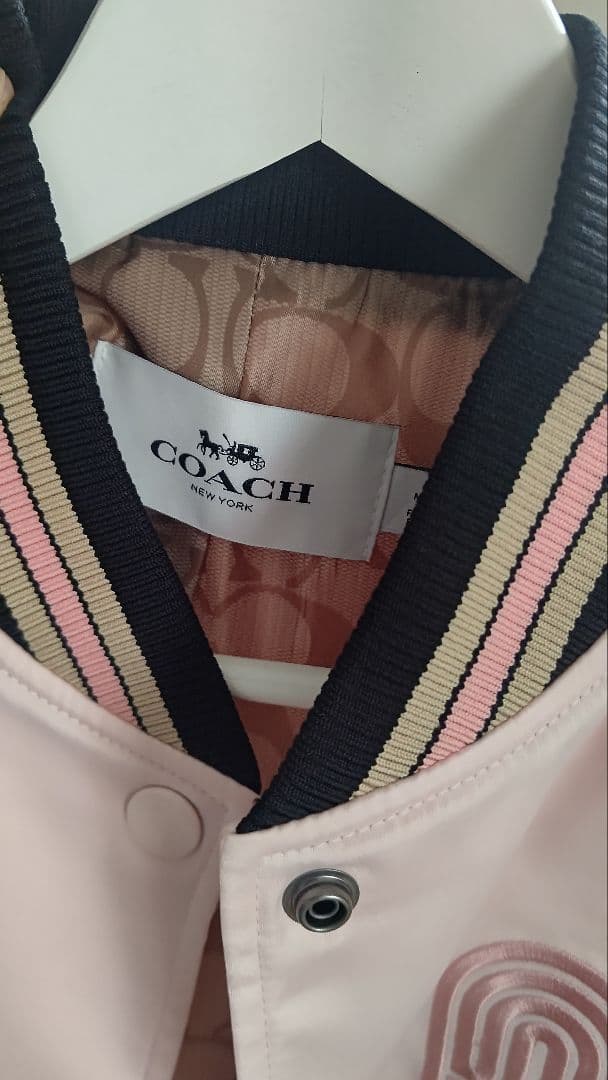 最終☆美品☆コーチCOACHシグネチャー スカジャン刺繍ロゴジャケット