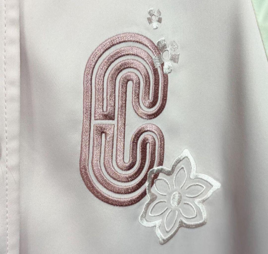 最終☆美品☆コーチCOACHシグネチャー スカジャン刺繍ロゴジャケット