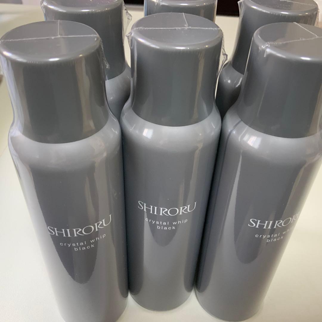 SHIRORU クリスタルホイップ ブラック 120g ×6本 SHIRORU（シロル） クリスタルホイップ ブラック 120g 洗顔 洗顔後