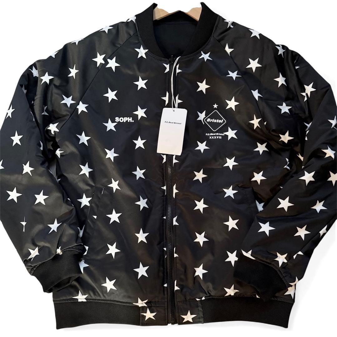 【新品タグXXL】F.C.Real Bristol MA-1 リバーシブル 黒白