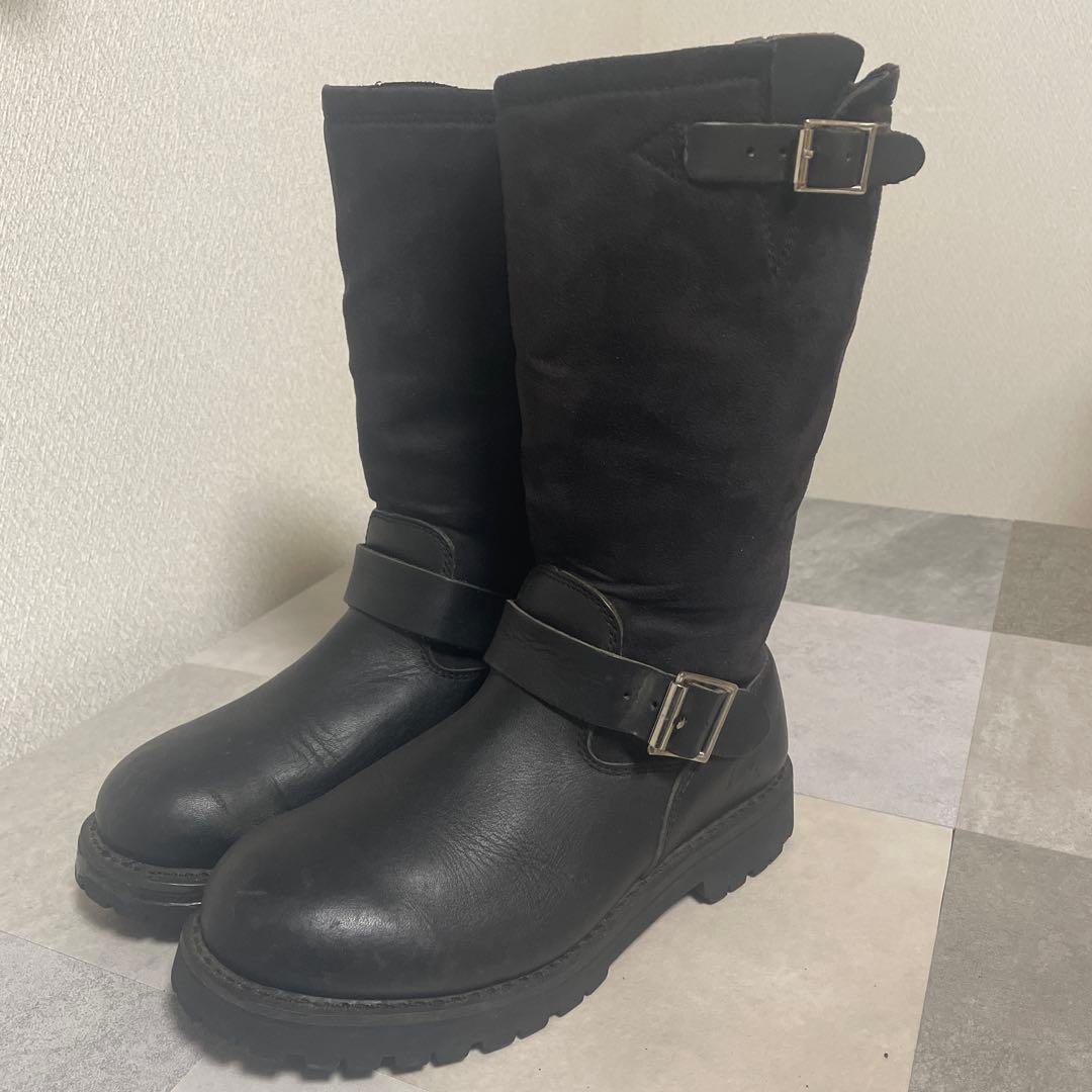 訳あり】GETTA GRIP エンジニアブーツ UK5 黒 革 ゲッタグリップ