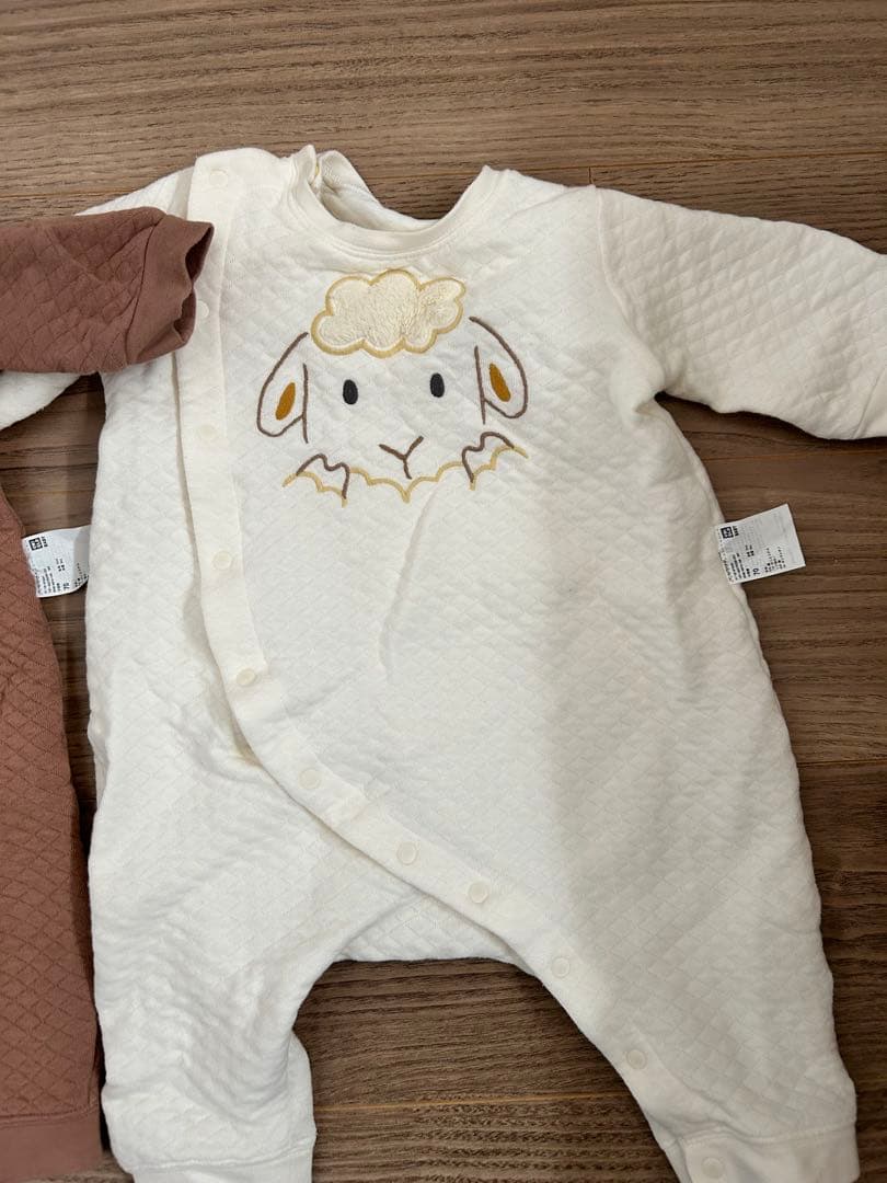 UNIQLO キルティングロンパース 2点セット 70センチ - メルカリ