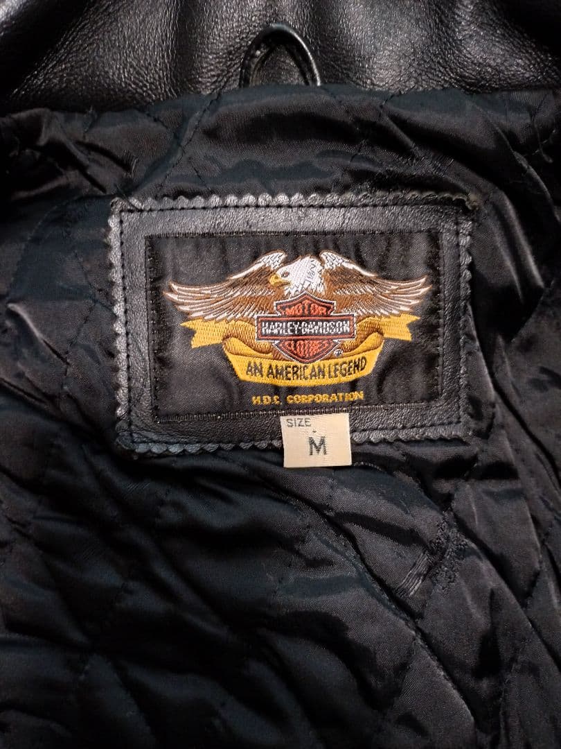 Harley-Davidson 本革 シングルライダース M純正HDC 革ジャン - メルカリ