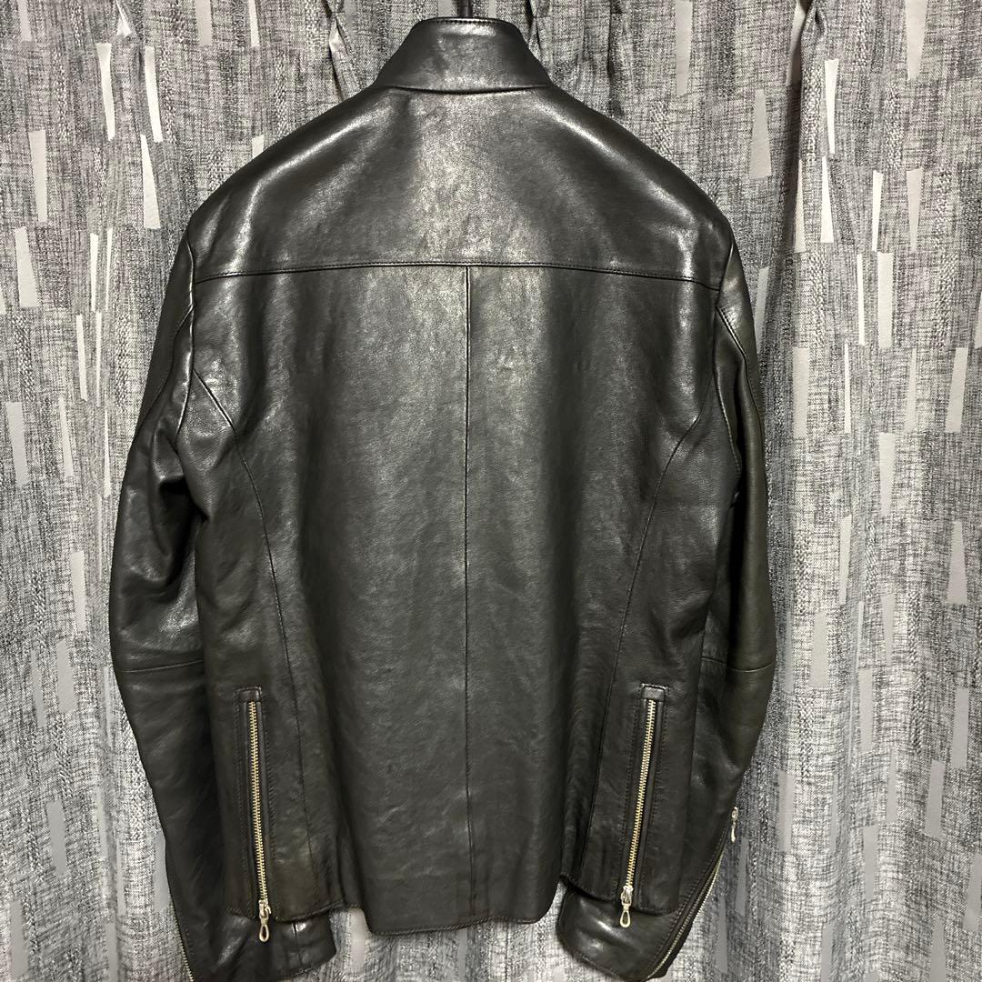 5351プールオム シングルライダースジャケット サイズ46 ブラック