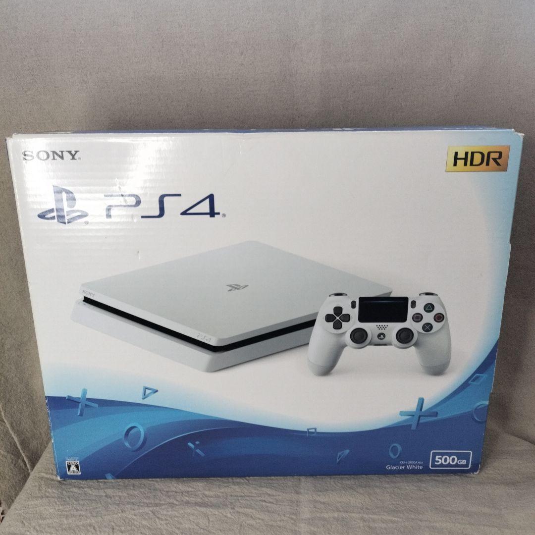 ホワイト PS4 本体 500GB コントローラー付 - メルカリ