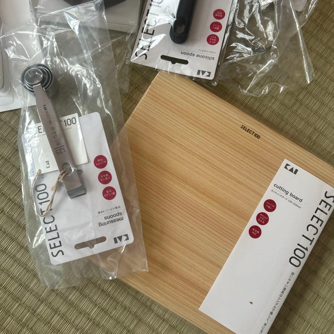 貝印 キッチン 6点セット 包丁 ピーラー ハサミ まな板