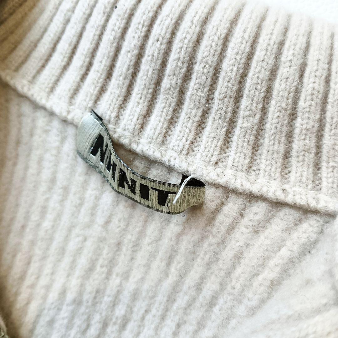 美品✨《NKNIT》ンニット ハーフジップニット リブ スタンドカラー ウールc