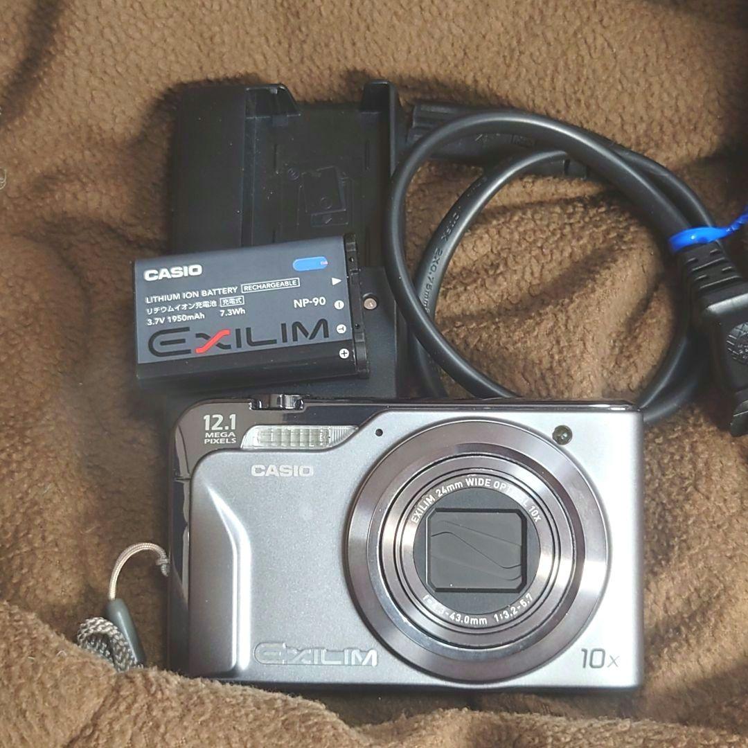 カシオ★ボディ美品動作品EX-H10シルバー★EXILIMデジカメ送料無料 美品・完動品】CASIO EXILIM EX-H10 シルバー 電池持ち1000枚撮影 広角