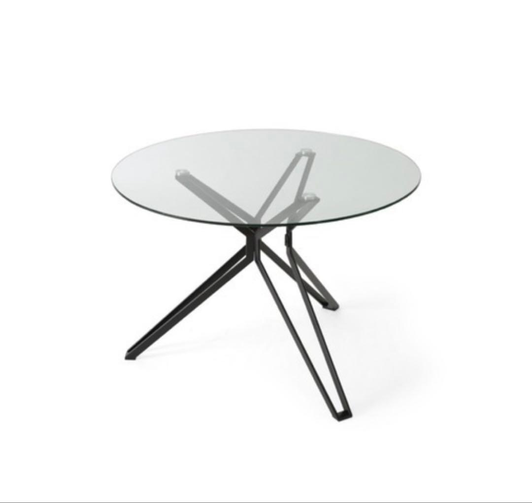 クラスティーナ geo 円形 ガラステーブル - メルカリ