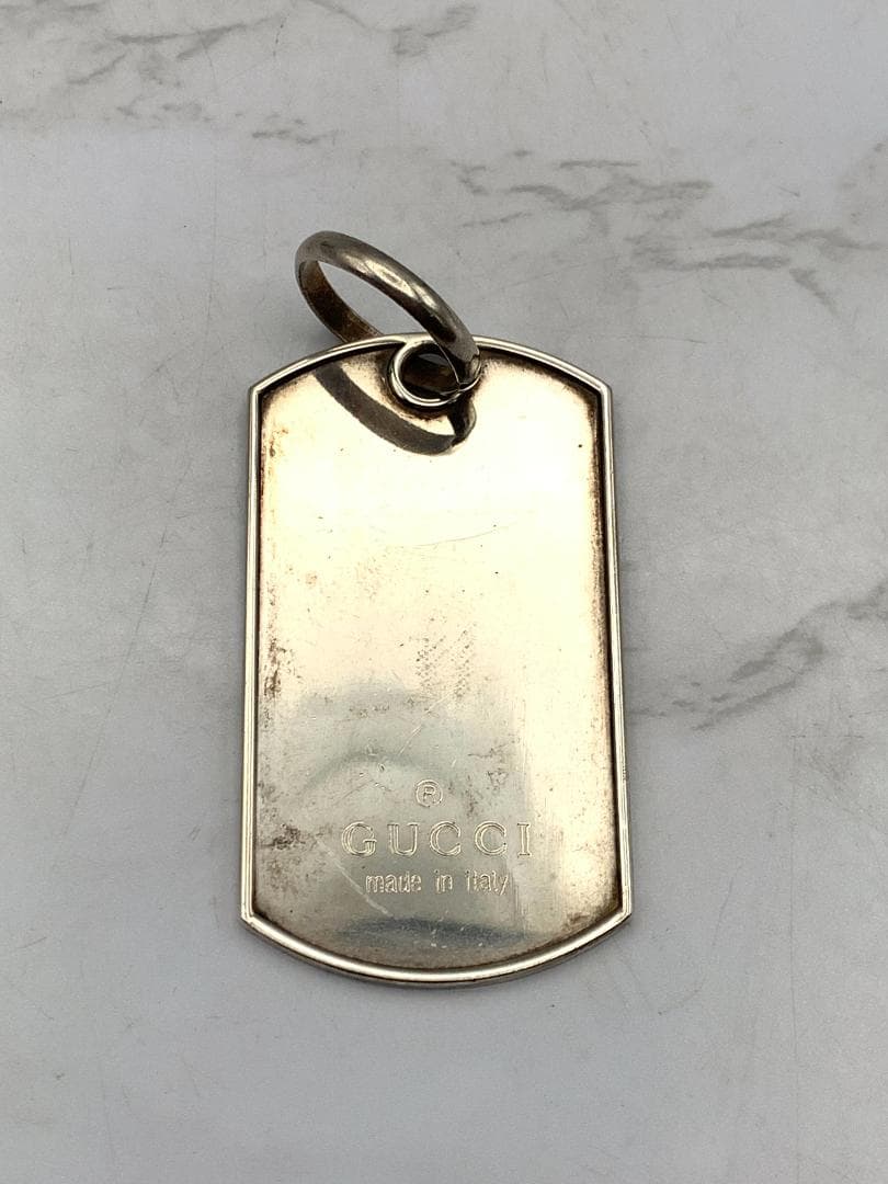 GUCCI 金属製ドッグタグキーホルダー シルバー925 - メルカリ