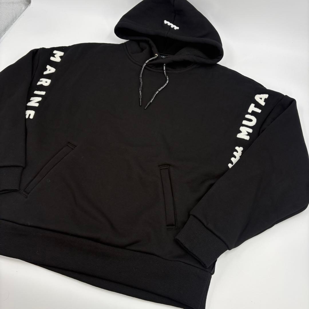 美品　muta MARINE ムータマリン パーカー 黒 ゴルフ 922 muta（ムータ） パーカーブルゾン メンズ マリン ゴルフ ゴルフウェア