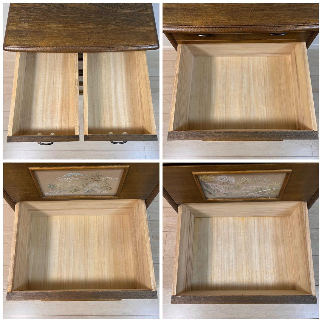 こ50)戸塚刺繍 風景画 木製多段チェスト 洋箪笥 - メルカリ