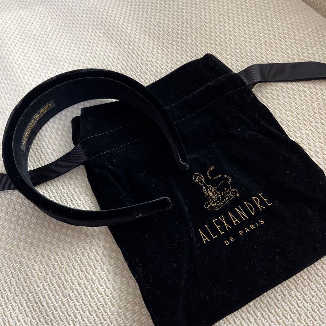 アレクサンドルドゥパリ ベロアカチューシャ THB-18554-40 ブラック