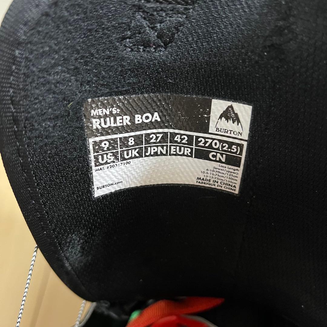 【即日発送】BURTON スノボブーツ　メンズRULER BOA 27.0cm