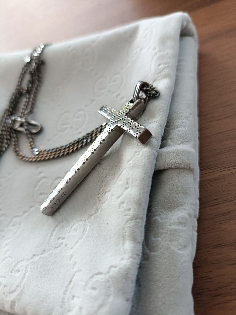 LBJ様専用】GUCCI ディアマンテ クロスネックレス SV925 - メルカリ