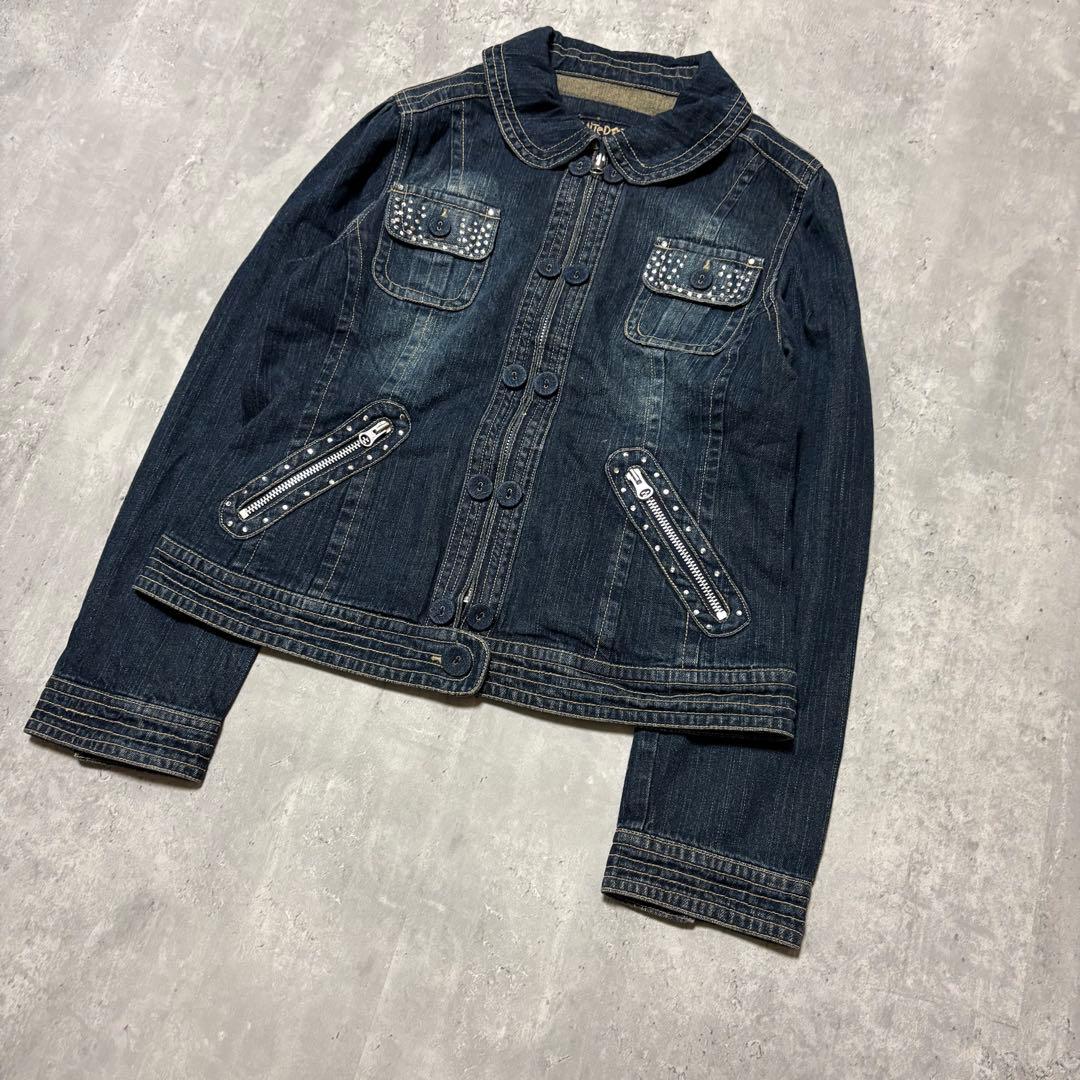 00s archive studs denim napoleon jacket - メルカリ